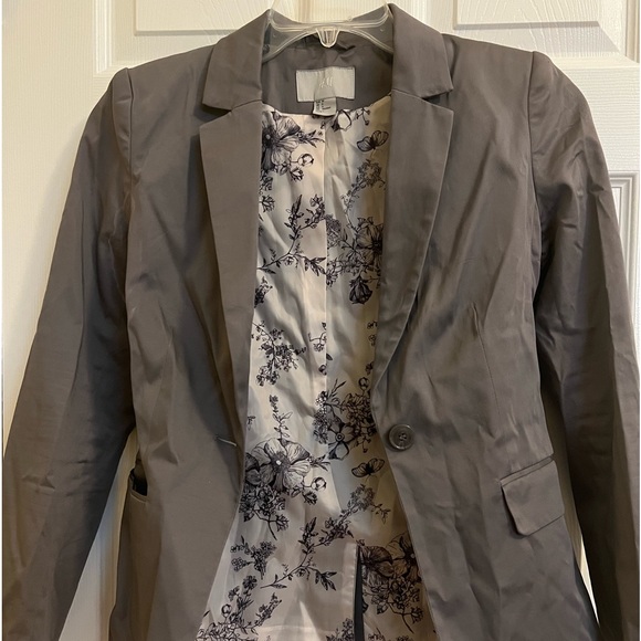 H&M Jackets & Coats Hm Gray Jacket Size 6 Poshmark